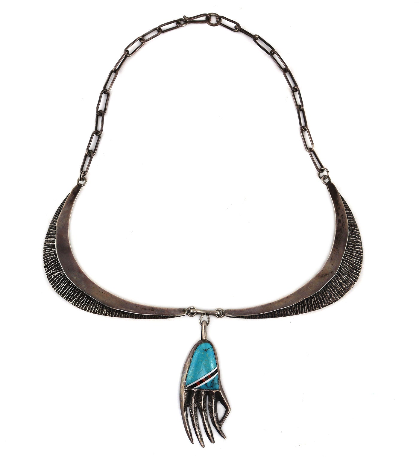 Preston Monongye (1927-1987) - Hopi - Turquoise, Multi-Stone Inlay, an
