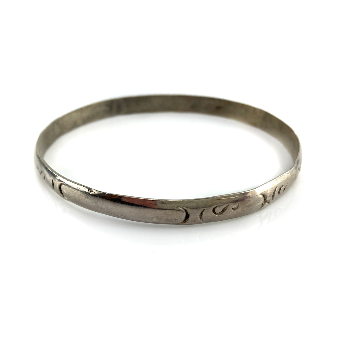 アクセサリー Navajo / silver bangle Navajo Silver Bangle c. 1960-80s, size 8 (J14559)