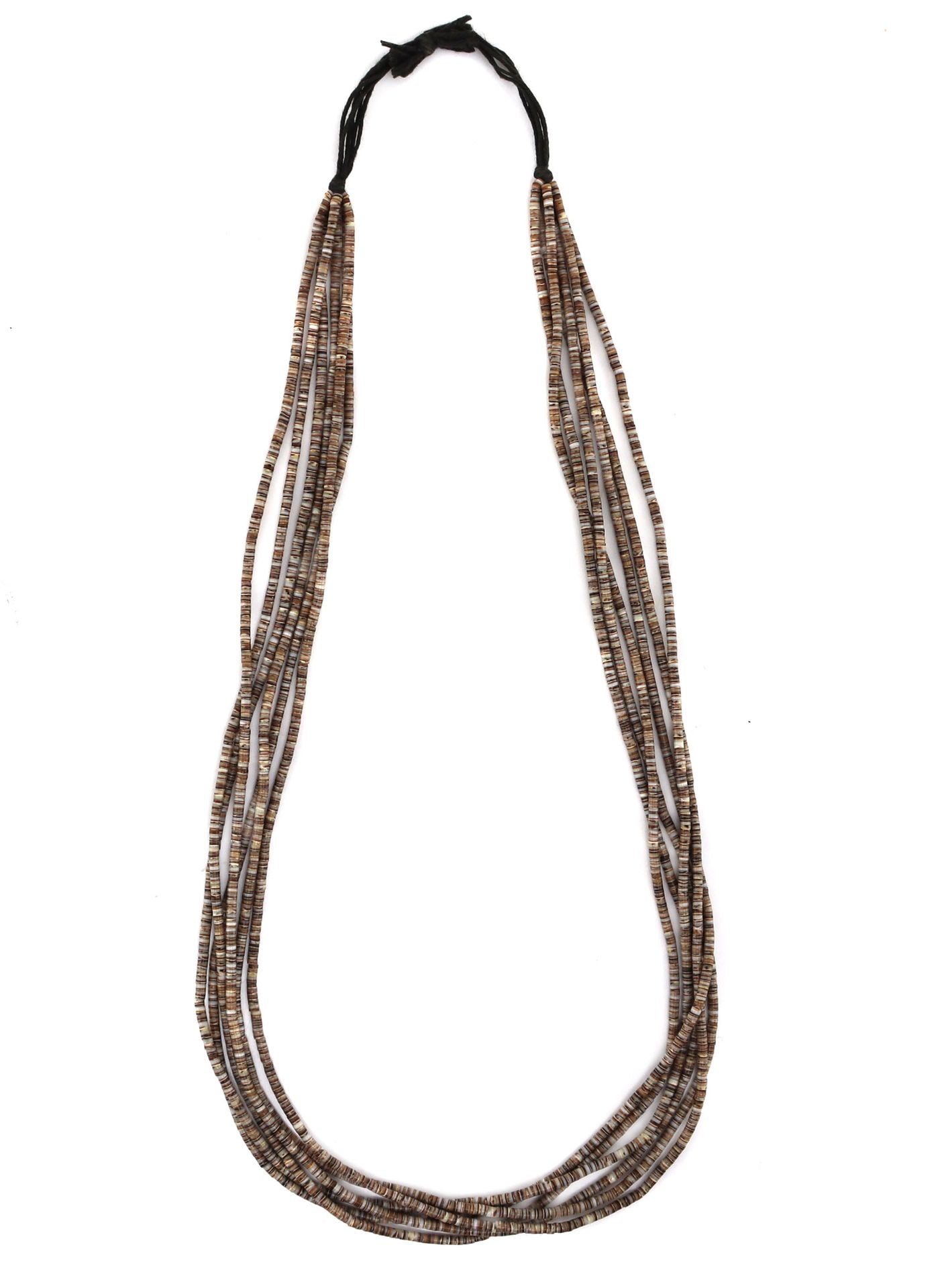 Santo Domingo (Kewa) - 6-Strand Heishi Necklace c. 1970s, 28.5