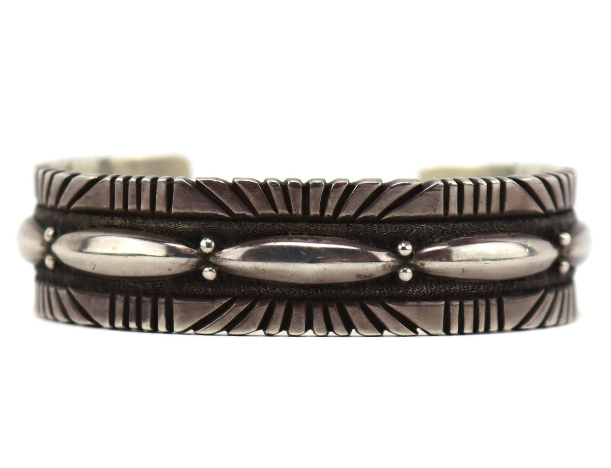Thomas Jim (b. 1955) - Navajo - Sterling Silver Bracelet c. 1970-80s,