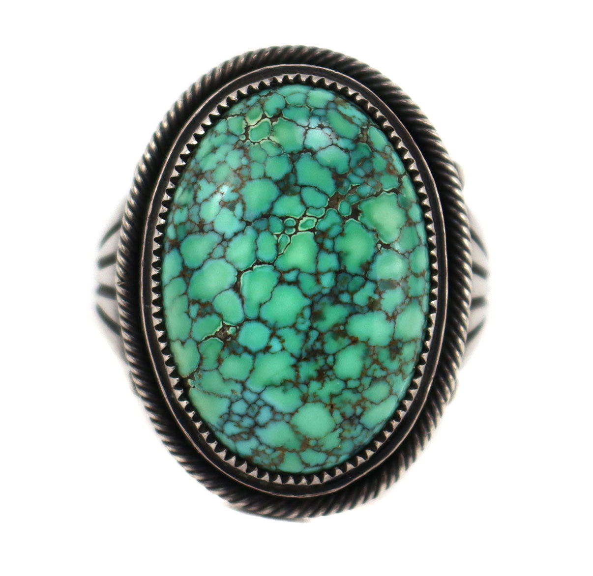 Steve Arviso (b. 1963) - Navajo - Turquoise and Sterling Silver Ring w