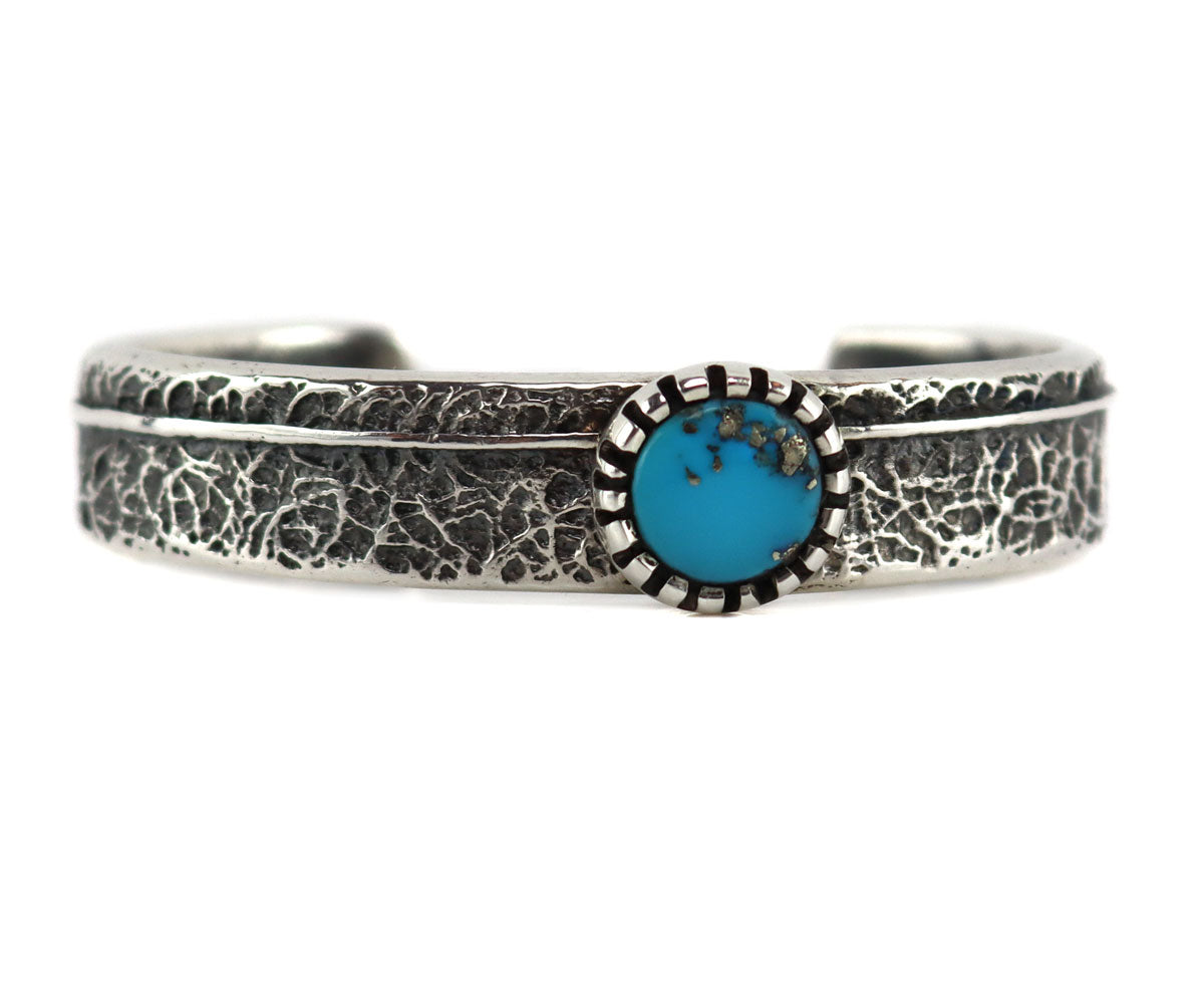 Isiah M. Begay - Navajo - Contemporary Morenci Turquoise and Silver Tu