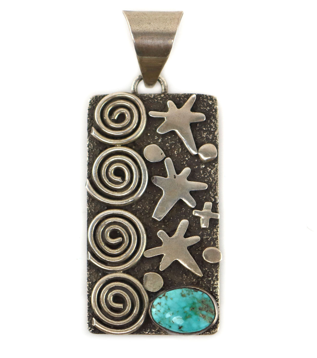 Alex Sanchez (b. 1969) - Navajo - Turquoise and Sterling Silver Overla