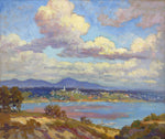 Albert Schmidt (1885-1957) - San Diego California with Panama - California Expo Tower (Double-Sided Painting)
