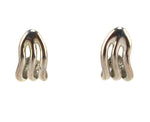 Alvin Thompson (b. 1955) - Navajo Contemporary Sterling Silver Post Earrings, 1.25" x 0.75" (J13998-119)