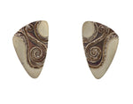 Raynard Scott (b. 1965) - Navajo Silver Post Earrings c. 1980s, 1.25" x 0.875" (J13998-156)