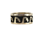 Hopi Contemporary Sterling Silver Overlay Ring, 6.75  (J13998-205)
