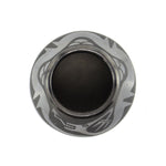 Rare Popovi Da (1922-1971) - San Ildefonso Black on Black Gunmetal Jar with Avanyu Design c. 1965, 3.5" x 4"