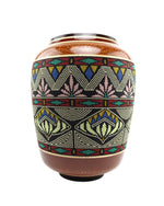 Marilyn Endres and Eucled Moore - Beaded Wooden Vessel, 16" x 12" (M90572-1122-004) 1