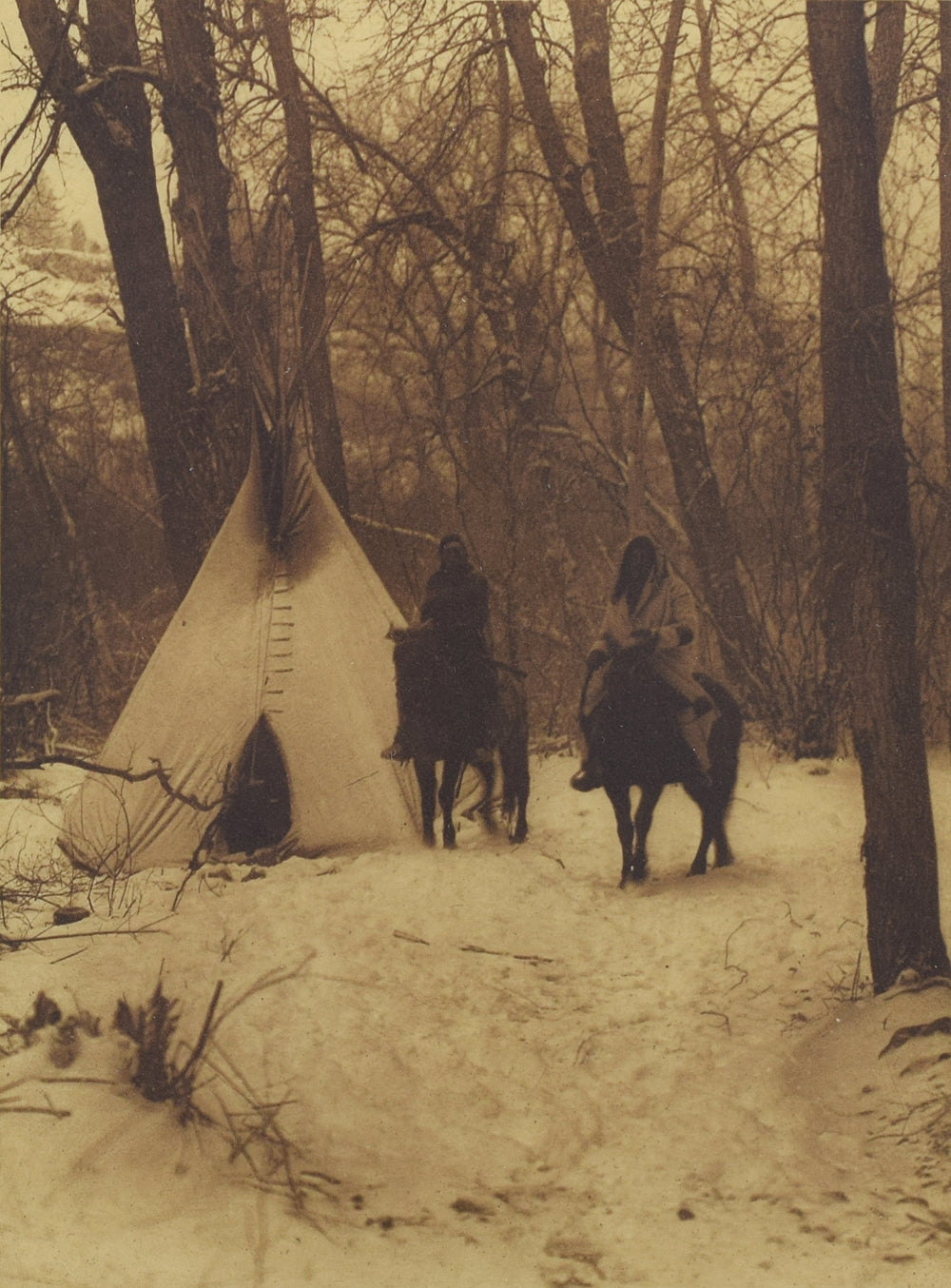 winter's camp SOLD Edward S. Curtis (1868-1952) - The Winter Camp