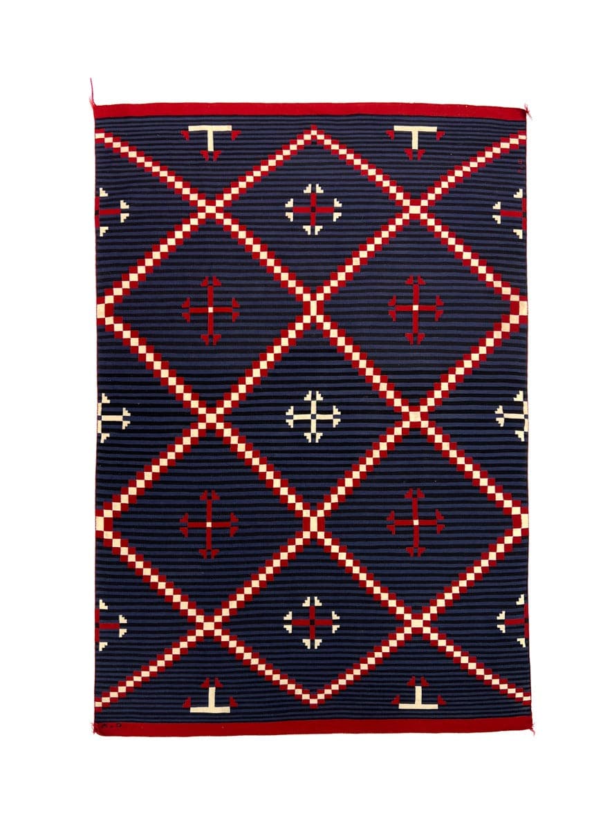 Navajo Moki Revival Blanket c. 198090s, 71" x 50" (T91333C0123001)