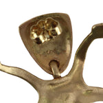 14k Gold Post Earrings with Abstract Design c. 1990s, 1.625" x 1.5"