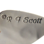 Raynard Scott (b. 1965) - Navajo - Contemporary "Swan" Sterling Silver Post Earrings, 2" x 0.875"