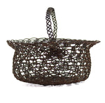 Tohono O'odham Wire Basket c. 1940-50s, 5.75" x 7"