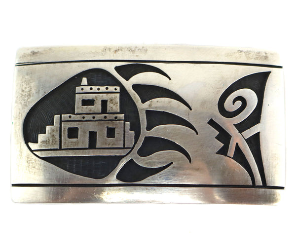 Wilmer Saufkie Lomayaoma Sr. (d. 2011) - Hopi - Sterling Silver Overla