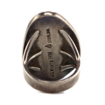 Julian Lovato (1925-2018) - Santo Domingo (Kewa) - Lone Mountain Turquoise and Sterling Silver Ring c. 1950s, size 7.25