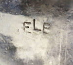 Edison and Laurenda Bobelu - Zuni - Mother of Pearl Channel Inlay and Silver Omega Back Post Earrings c. 1980s, 1" diameter