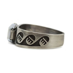 Hopi Crafts Silver Overlay Watch Cuff with Wave Design c. 1980-90s, size 6.375 (J15447)
