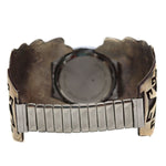 Bernard Dawahoya (1937-2010) - Hopi - Silver Overlay Watchband with Pictorial Designs c. 1960-70s, size 8.5