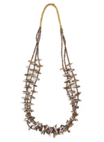 Santo Domingo (Kewa) - 3-Strand Olive Shell and Heishi Necklace c. 1960-70s, 32" length