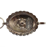 Patrick Yellowhorse - Navajo - Sterling Silver Concho Link Belt with Stamped Design c. 1990s, 47" length