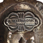 Patrick Yellowhorse - Navajo - Sterling Silver Concho Link Belt with Stamped Design c. 1990s, 47" length