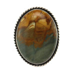 Navajo - Jasper and Sterling Silver Ring c. 1970-80s, size 7.5