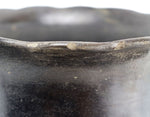 Santa Clara Black Water Jar with Fluted Rim c. 1890s, 9.25" x 10.5"
