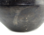 Santa Clara Black Water Jar with Fluted Rim c. 1890s, 9.25" x 10.5"
