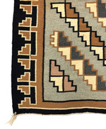 Navajo Two Grey Hills Rug c. 1970s, 81" x 45"