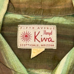 Lloyd Kiva New (1916-2002) - Cherokee Button-Up Shirt with Charles Loloma Silver Sandcast Buttons c. 1950s, 29.75" x 33.5"