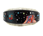 Alvin Yellowhorse (b. 1968) - Navajo - Contemporary "Mother Earth and Father Sky" Multi-Stone Inlay and Silver Tufacast Bracelet, size 6.5