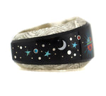 Alvin Yellowhorse (b. 1968) - Navajo - Contemporary "Mother Earth and Father Sky" Multi-Stone Inlay and Silver Tufacast Bracelet, size 6.5