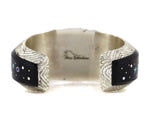 Alvin Yellowhorse (b. 1968) - Navajo - Contemporary "Mother Earth and Father Sky" Multi-Stone Inlay and Silver Tufacast Bracelet, size 6.5