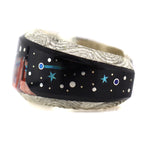 Alvin Yellowhorse (b. 1968) - Navajo - Contemporary "Mother Earth and Father Sky" Multi-Stone Inlay and Silver Tufacast Bracelet, size 6.5
