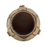 Zuni Polychrome Jar with Frog and Moth Designs c. 1910s, 6" x 7.5"