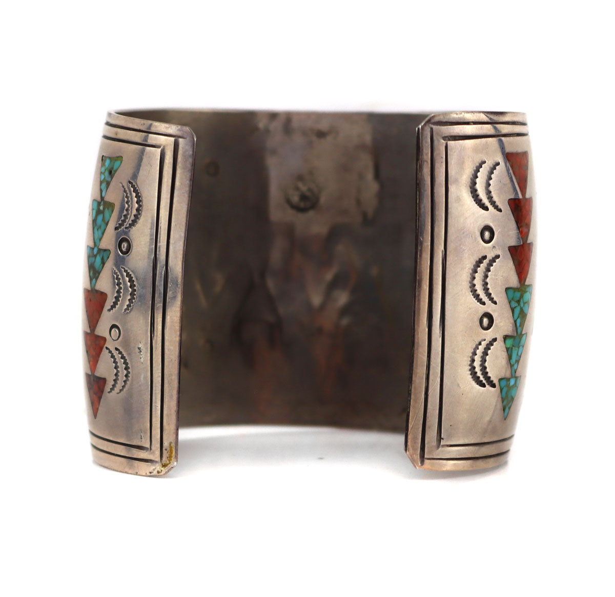Gilbert Ortega Enterprises Shop - Navajo - Turquoise and Coral Chip In