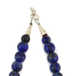 Tommy (1940-2014) and Rose Singer - Navajo - Lapis Lazuli, Turquoise, Gold and Silver Beaded Necklace c. 1990-2000s, 28" length