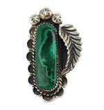 Possibly Jamison Kee - Navajo - Malachite and Silver Squash Blossom Necklace, Bracelet, Earrings, Pendant, & Ring Set c.1950-60s