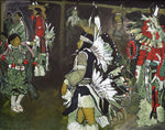 Kevin Red Star (b. 1943) - Lamedeer Montana Night Pow Wow Dancers