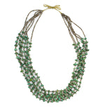Santo Domingo (Kewa) Six Strand Turquoise and Heishi Necklace c. 1980s, 28" Long (J11615)