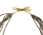 Santo Domingo (Kewa) Six Strand Turquoise and Heishi Necklace c. 1980s, 28" Long (J11615)