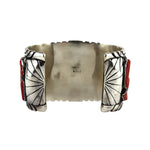 Navajo - Coral, Turquoise, and Silver Bracelet c. 1960-70s, size 8
