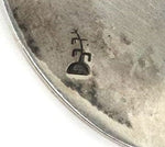 Michael Sockyma (b. 1942) - Hopi Silver Overlay Kachina Pin/Pendant c. 1980-90s, 1.25" diameter