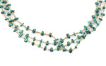 Santo Domingo (Kewa)  Morenci Turquoise and Heishi Necklace c. 1970s, 35" length
