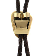 H. Cortez - Navajo - Fire Agate, Diamond, and 14K Gold Bolo Tie and Ring Set c. 1960-70s