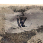 Navajo - Turquoise Inlay and Silver Overlay Belt Buckle with Deer Pictorial c. 1970s, 1.125" x 1.5"