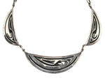 Hopi - Silver Overlay Necklace c. 1940-50s, 17.5" length