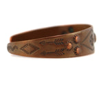 Bell Trading Post - Navajo - Copper Bracelet with Stamped Design c. 1950-60s, size 6.25