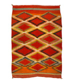 Navajo Transitional Blanket c. 1890s, 77" x 53"